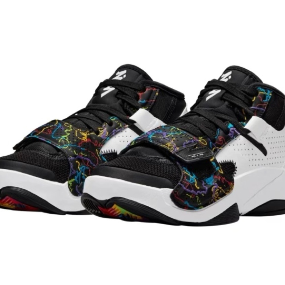 The Jordan Zion 2 (GS) Noah boys youth black white multi sneakers shoes